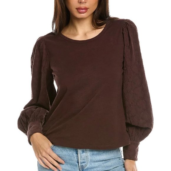 Design History Combo Puff Sleeve Blouse - Picture 1 of 10